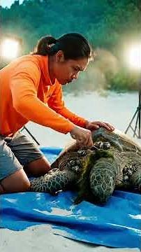🐢 GIANT SEA TURTLE RESCUE | Removing Barnacles, Parasites & Algae From Ancient Shell!