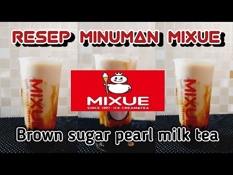 Resep minuman mixue, brown sugar pearl milk tea