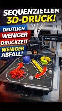 Sequential 3D printing 🚀 Significantly less printing time & less waste!
