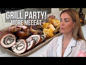 LOTS OF MEAT🥩🔥| Grill Party with Meat Roll, Ribs, Steaks