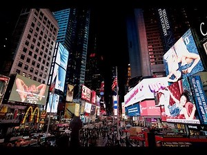 【ノーカット】NY世界一有名な交差点「タイムズスクエア」を端から端まで