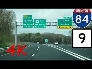 ⁴ᴷ CT 9 Expressway northbound & Downtown Hartford Drive [4K VIDEO]