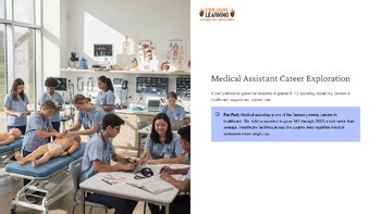 Medical Assistant Career Exploration 101 Grades 4-12 PPTX Slides Career Lesson