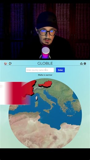 Guessing countries on the globe #geography #challenge #mapping
