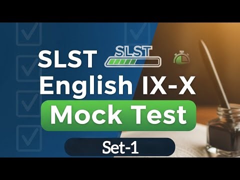 WB SLST IX–X English Mock Test 🔥| Full 60 Questions with Answers