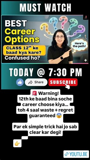 🎓Class 12th ke baad kya kare?Confused ho?Yeh video dekh lo🎯BEST Career Options Science/Commerce/Arts