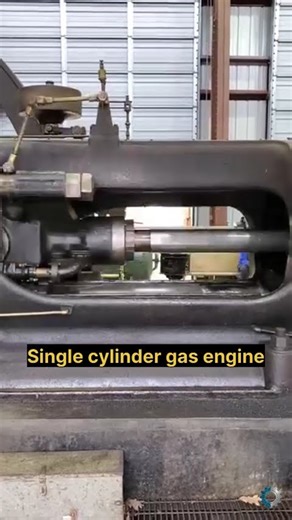 The Power of One Piston! ⚙️ (Single Cylinder Gas Engine) #shorts