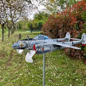 Wind Spinner Aircraft Model P-38 in Stainless Steel Handmade for Collectors - Etsy