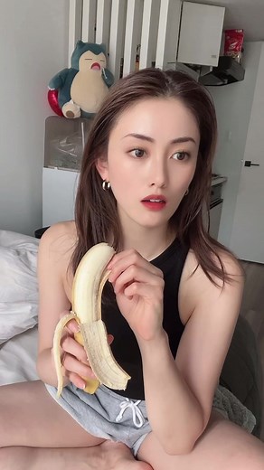 Banana Peeling Fun in Casual Indoor Settings