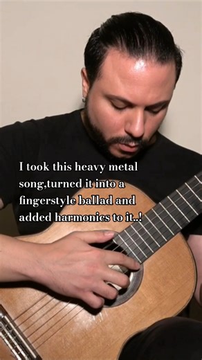 I turned a heavy metal song into a fingerstyle ballad..! #heavymetalsongs #classicalguitar