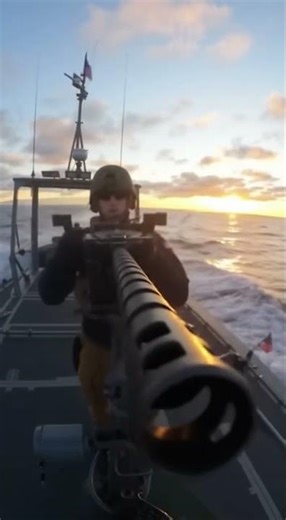 Browning M2 .50 Cal on Patrol Boat #military #usmilitarycombat #antishipmissile