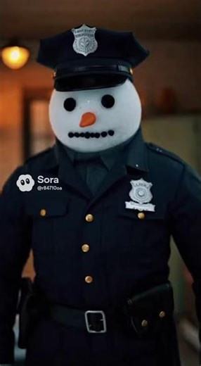 “Snowman police arresting the criminal!” ⛄👮‍♂️❄️🚨😆 #funny