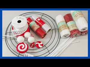 Peppermint Wreath DIY || Christmas Wreath || Dollar Tree Wreath