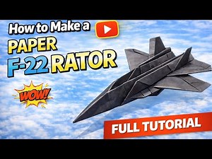 Title: How to Make a Paper F-22 Raptor ✈️ | Easy Origami Jet (Full Tutorial)