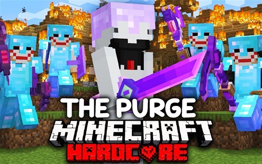 100 Players Simulate The PURGE in Minecraft