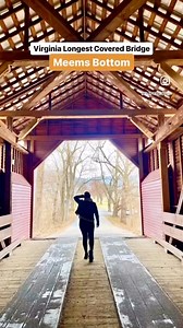 VIRGINIA’S Longest Covered Bridge & you can drive or walk right through it! A Virginia Treasure💎 🚨 FOLLOW along for more great things to check out in Virginia 📌 Meems Bottom Covered Bridge 📍 Mt Jackson, Virginia 🗺 Shenandoah County ⭐️ VA’s longest covered bridge at 204 ft long 🚙 drive or walk through the bridge 🌊 North Fork of the Shenandoah River runs below the bridge - great place to sit and relax or cast out a few lines 🎣 🥪 It’s also a great picnic spot Other Covered Bridges in VA - 