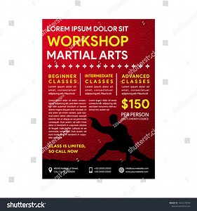 Martial Arts Sport Flyer Sun Japan Stock Vector (Royalty Free) 1425278396 | Shutterstock