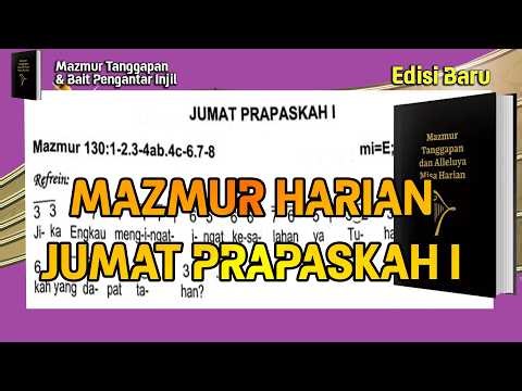 Mazmur Tanggapan dan BPi Jumat Prapaskah 1 (27 Februari 2026)