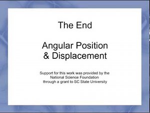 Angular Position and Displacement