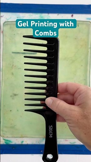 Gel Printing with Combs #shorts #gelprinting