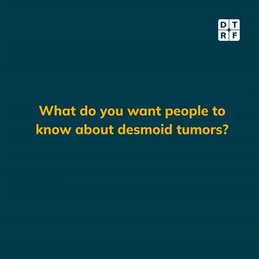 ✨️ When desmoid tumor patients speak, the world needs to listen. 📽️ This video brings together a snapshot of their truths…what they want people to know about this rare disease and their encouragement for others walking a similar path. Their experiences are real and their voices are courageous. 👉️ Be sure to watch until the end and let their strength inspire you. Fill the Gap today: donate.dtrf.org/DTRF-2025FilltheGap #Desmoid #DesmoidTumors #DesmoidTumor #aggressivefibromatosis #DTRF #DesmoidT