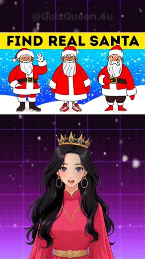 Find real Santa 🎅? #quiz #braintest #education #game #santa #puzzle #riddle #christmas