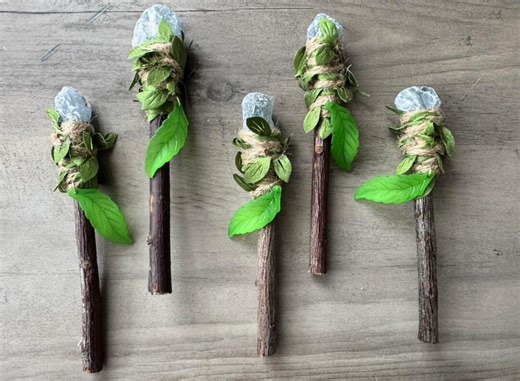 Fairy Pocket Wand With a Dangling Mushroom, Magic Wand, Metaphysical Tool - Etsy