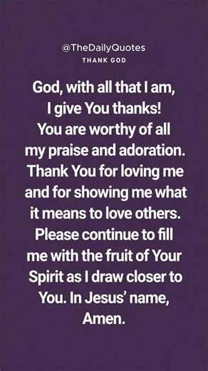 If you want to experience the true power of a thankful heart today, watch this… 🛑🍇💜 #dailyprayer