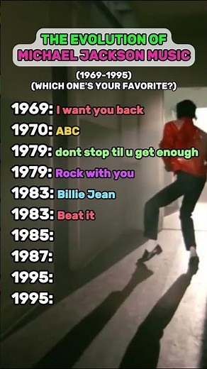 The evolution of Michael Jackson 🎶
