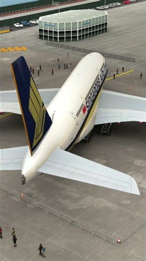 🔥✈️ Singapore Airlines A380 – A Giant in the Singapore Sky! 🇸🇬 #aviation #shorts