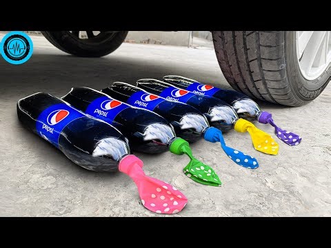 🥤 Experiment Coke Balloons vs Car | Crushing Crunchy & Soft Things with Car ASMR! HP Crunchy