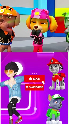 Paw 🐾 Patrol- 🆚 Owlette 🆚 Gekko X Dance Song #tileshopedmrush #pjmaskschinese
