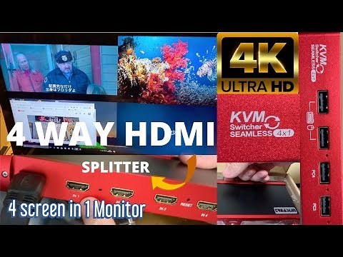 HOW TO USE 4 WAY HDMI SPLITTERS (4 Screen in 1 Monitor)