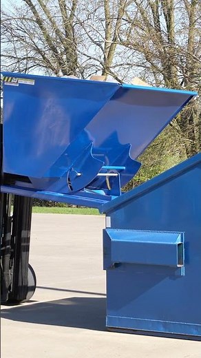 Operating Vestil's D Style Self Dumping Hoppers! #materialhandling #warehouse #garbage #ergonomics