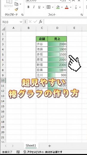 【Excel】データバーを使ってデータを見やすくする！