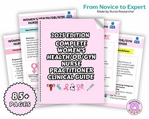 NP Women's Health OB Gyn Nurse Practitioner Quick Clinical Guide & Study Reference, Fnp Study Guide Bundle, Essential NP - Etsy