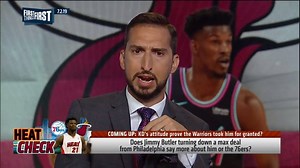 "Jimmy Butler believes what Kawhi Leonard just did, he can do. And he wants to go do it in Miami. Jimmy Butler wanted his own team, he wanted the Miami weather, he enjoys his somewhat newfound celebrity lifestyle. This was about Jimmy Butler, not about the Sixers." — Nick Wright | First Things First on FS1