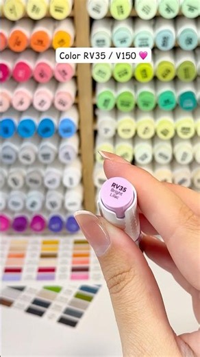 🩷 Refilling my ohuhu markers 🩷 Color RV35 / V150 🩷 #ohuhu #coloring #alcoholmarkers