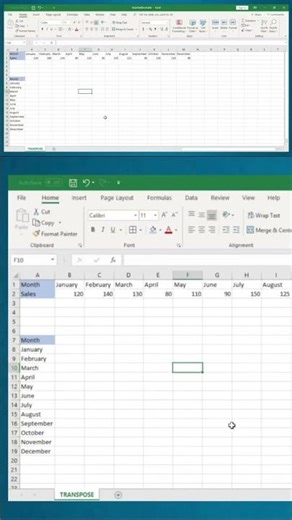 Excel Transpose explained in Telugu #exceltips #education #exceltricks #microsoft #dataanalyst