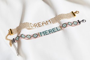 Miyuki Name Bracelet Weaving with Pattern