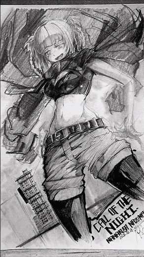 Nazuna Nanakusa Wind Scene | Call of the Night Reimagined Drawingi
