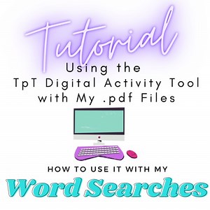 How to Use TpT's New Digital Tool "Easel" with My "Word Searches"