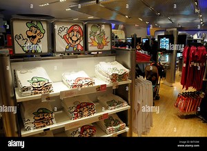 Inside the "Nintendo Store", a shop dedicated to the heroes of the Nintendo video games located in New York, USA Stock Photo - Alamy