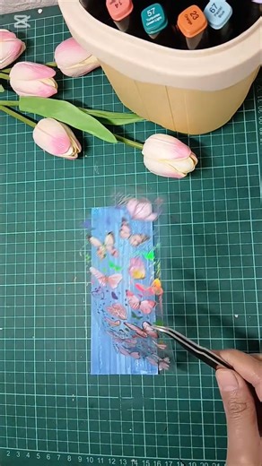 Aesthetic and Cool Notebook Bookmark 💋✨️☺️ #bookmarkcraft #shortsvideo #bookmark