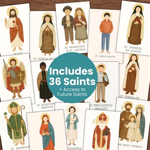 Catholic Saint Watercolor Bundle: Homeschool and Parish Decor (digital Download) - Etsy
