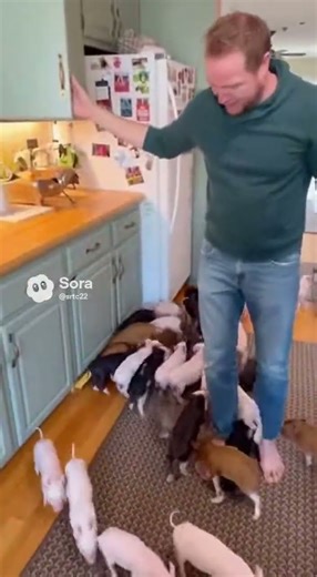 Unexpected Pig Explosion in Kitchen Cabinet | Viral AI Animal Video 🐷💥 | Funny Surprise Short