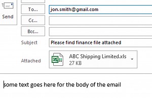 VBA Send Emails from Excel Through Outlook