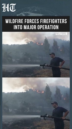 WATCH: Fast-Spreading Wildfire Rages Near Homes in Albania’s Levan | #shorts