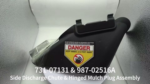 731-07131 & 987-02516A Lawn Mower Side Discharge Chute & Hinged Mulch Plug Assembly - Compatible with MTD, Craftsman, Troy Bilt 21" Deck Push Mowers - Fits TB110, TB130, TB200, TB230
