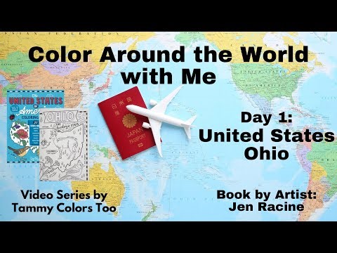 Color Around the World with Me - Day 1 - United States - Ohio